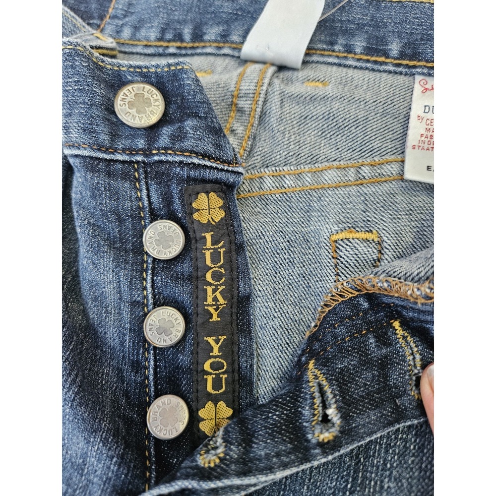 Lucky Brand Jeans Women's Blue Easy Rider Button-Fly Denim Size 12 | 31 Long Len - Picture 4 of 10